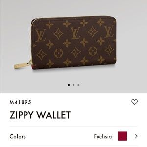 LV zippy monogram wallet fushia authentic